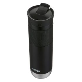 Black 24oz Stainless Steel Travel Mug – Contigo Byron 2.0 with SNAPSEAL Lid & Grip – Hot/Cold Insulated