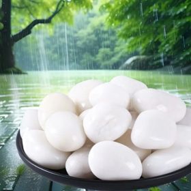 38 lbs White River Rocks, 2-3 inch Polished Pebbles - Versatile for indoor/outdoor use. Ideal for plant decor, vases, aquariums