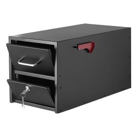 VEVOR Post Mount Mailbox, Anti-Pry & Anti-Theft Mailboxes for Outside, Heavy Duty Lockable Mail Box with Magnetic Door