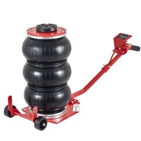 VEVOR Air Jack, 3 Ton/6600 lbs Triple Bag Air Jack, Airbag Jack with Six Steel Pipes, Lift up to 17.7 inch/450 mm, 3-5 s Fast Lifting Pneumatic Jack