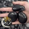 38lbs Black Pebbles for Plants, 2-3 Inch High Polished Natural Large River Rocks for Landscaping