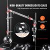 VEVOR Lab Distillation Kit, 3.3 Boro Lab Glassware Distillation Kit with 24, 40 Joint, 1000ml Essential Oil Distillation Apparatus Kit